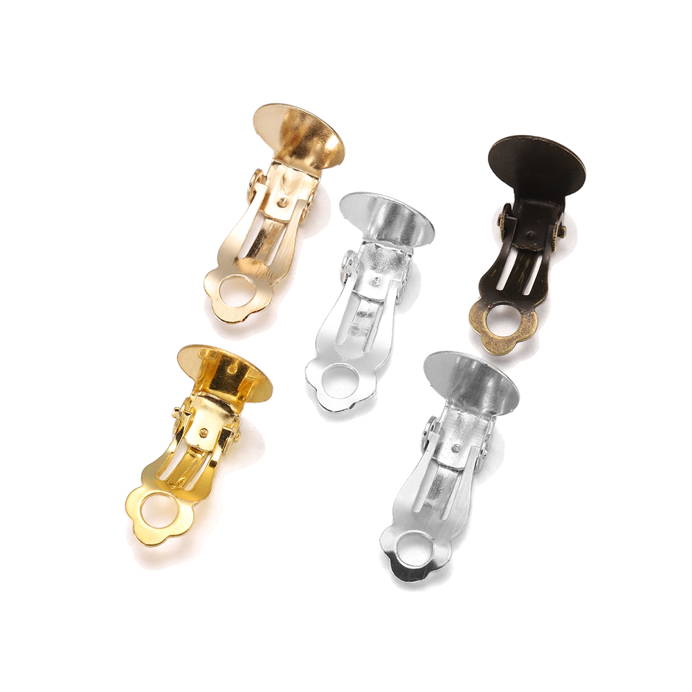 Body Jewelry Retainers - 50pcs/Lot 10mm Klip Anting Logam untuk