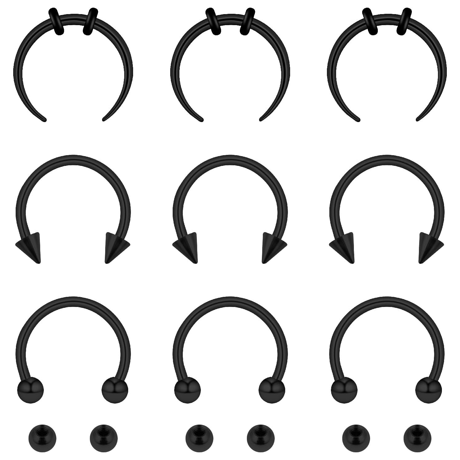 Body Jewelry Replacement Ball - 15Pcs Set Cincin Hidung Septum dengan