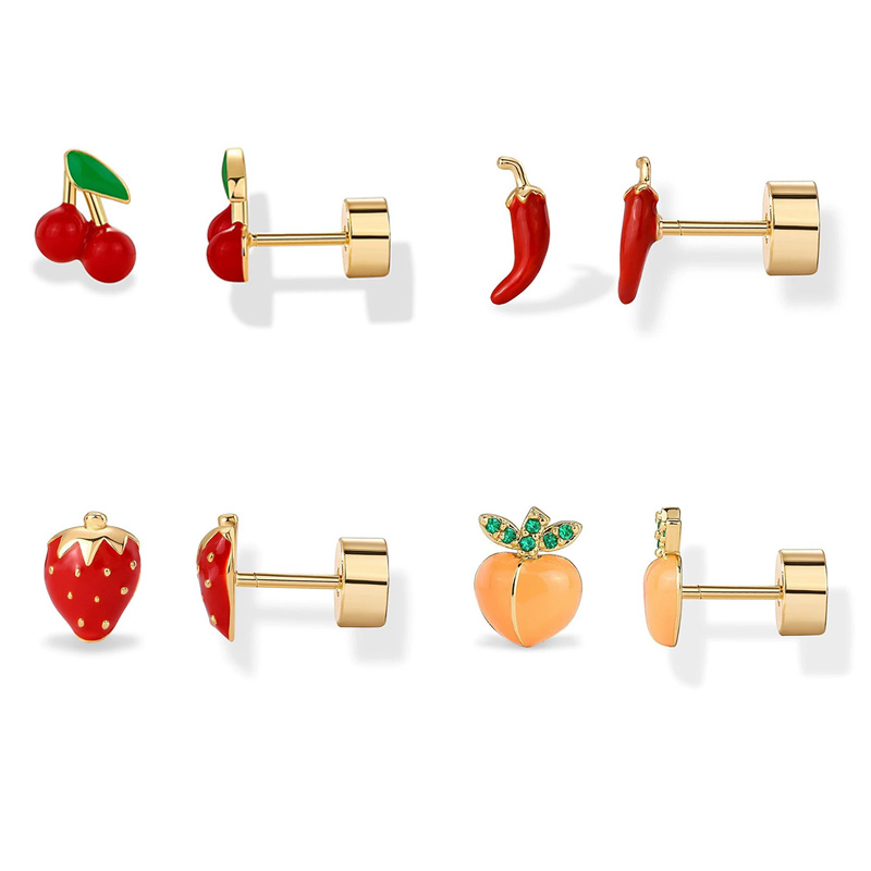 Body Jewelry Surgical Steel - 2 Buah Anting Tulang Rawan Kancing