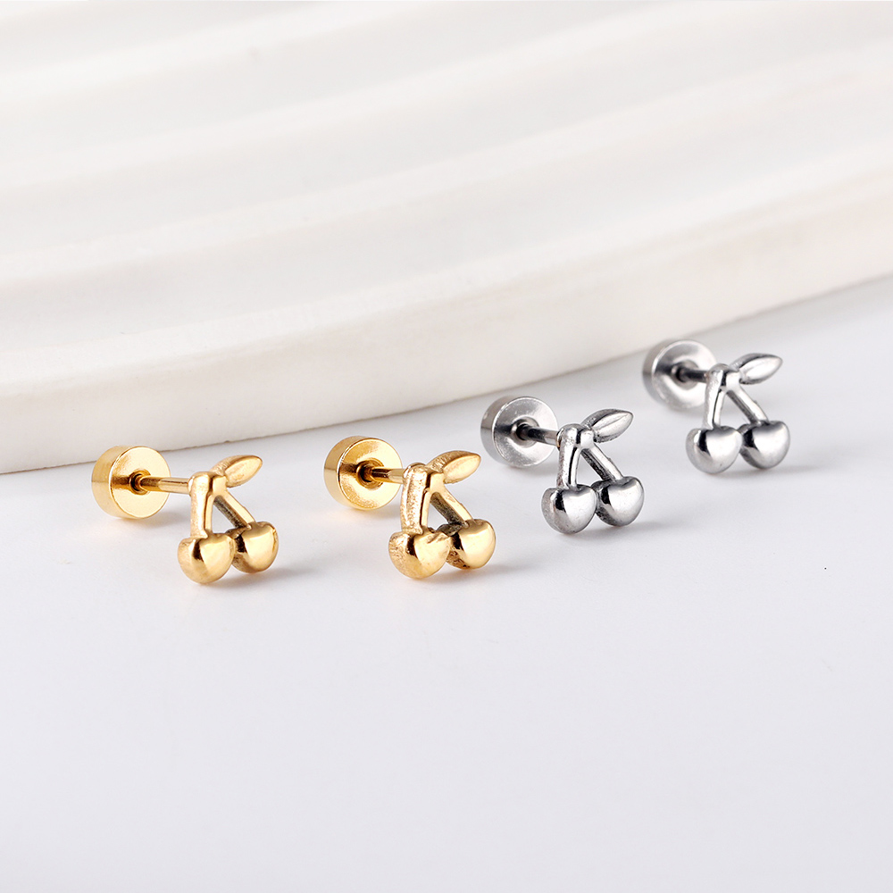 Body Jewelry Surgical Steel - LUXUKISSKIDS 1 pasang perhiasan telinga kecil