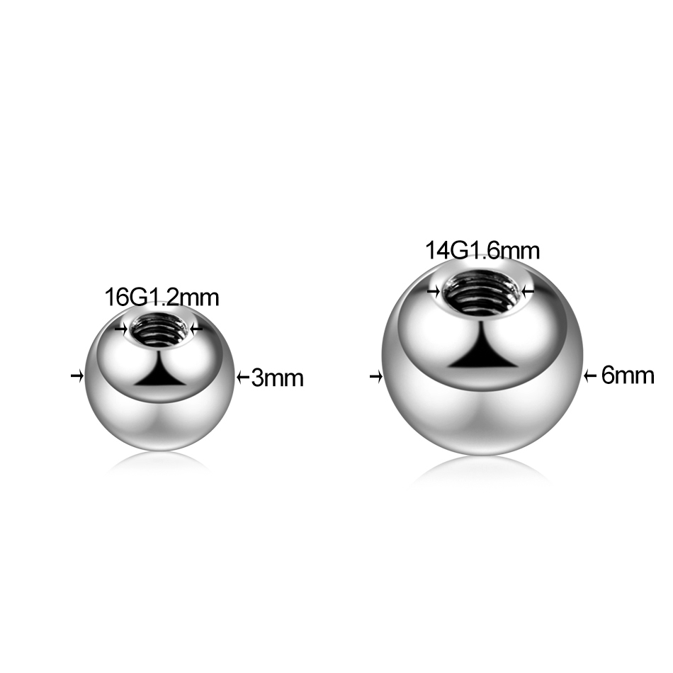 10 buah/lot Aksesori pengganti - Body Jewelry Replacement Ball ulasan dan harga