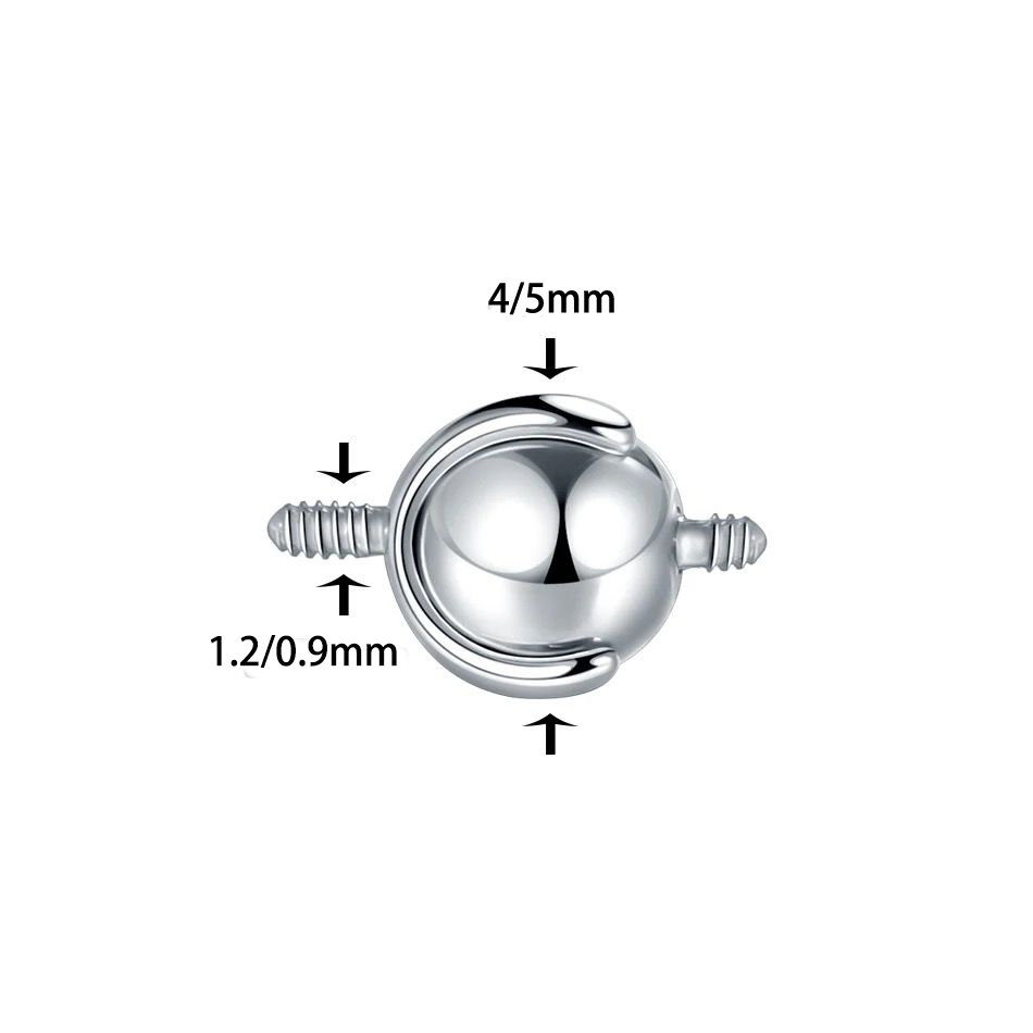 1 buah 16G/14G 4/5mm industri  - Body Jewelry Replacement Ball ulasan dan harga
