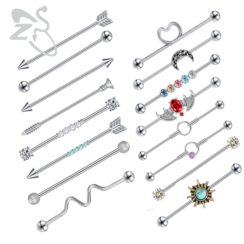 ZS 1 Buah Cincin Barbel Indust - Body Jewelry Surgical Steel ulasan dan harga