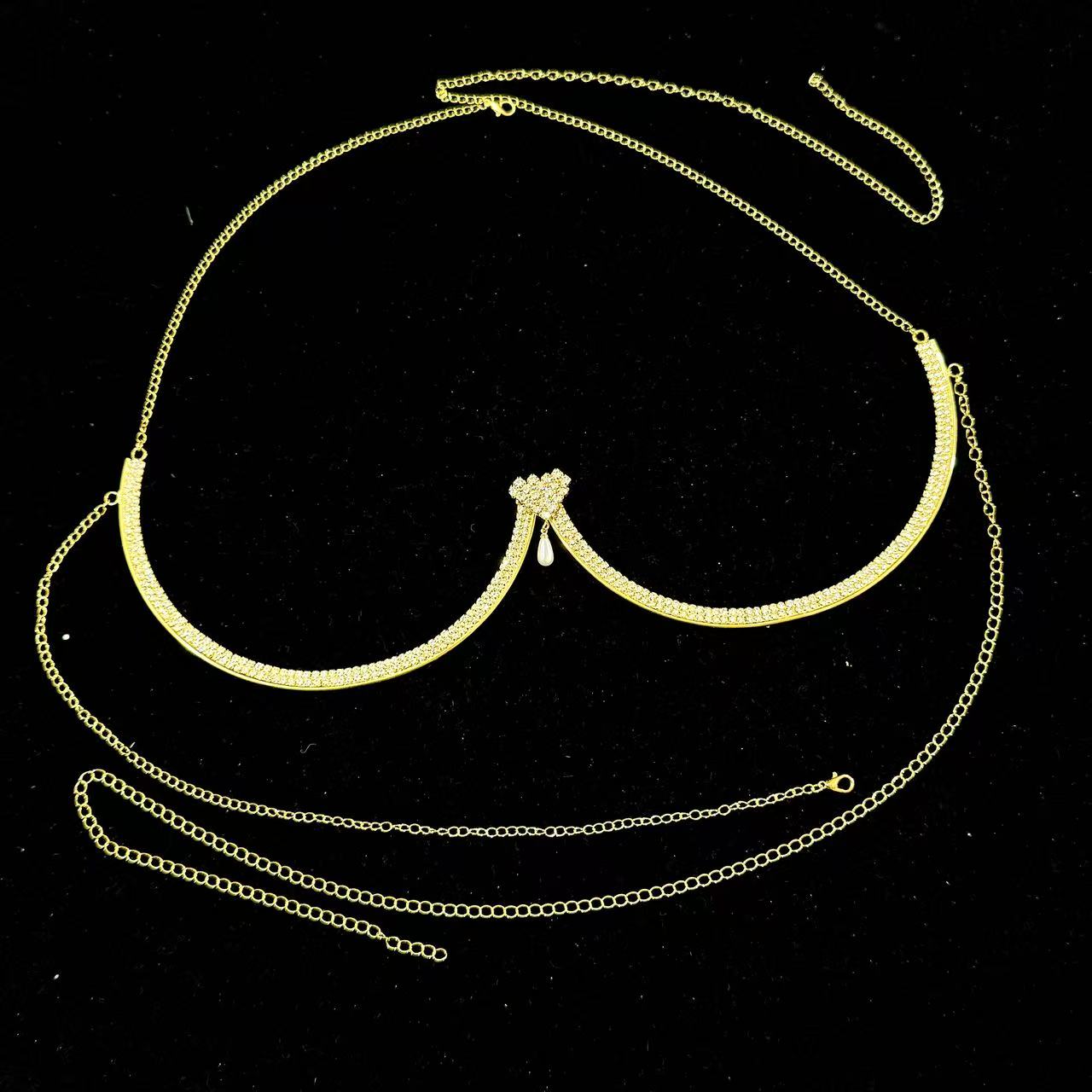 Kalung Bra Berbentuk Hati deng - Body Jewelry Necklace ulasan dan harga