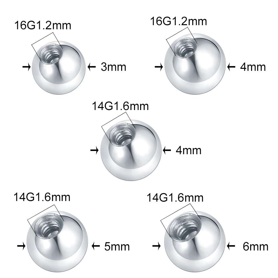 10 Buah Bola Tindik Baja Perma - Body Jewelry Replacement Ball ulasan dan harga