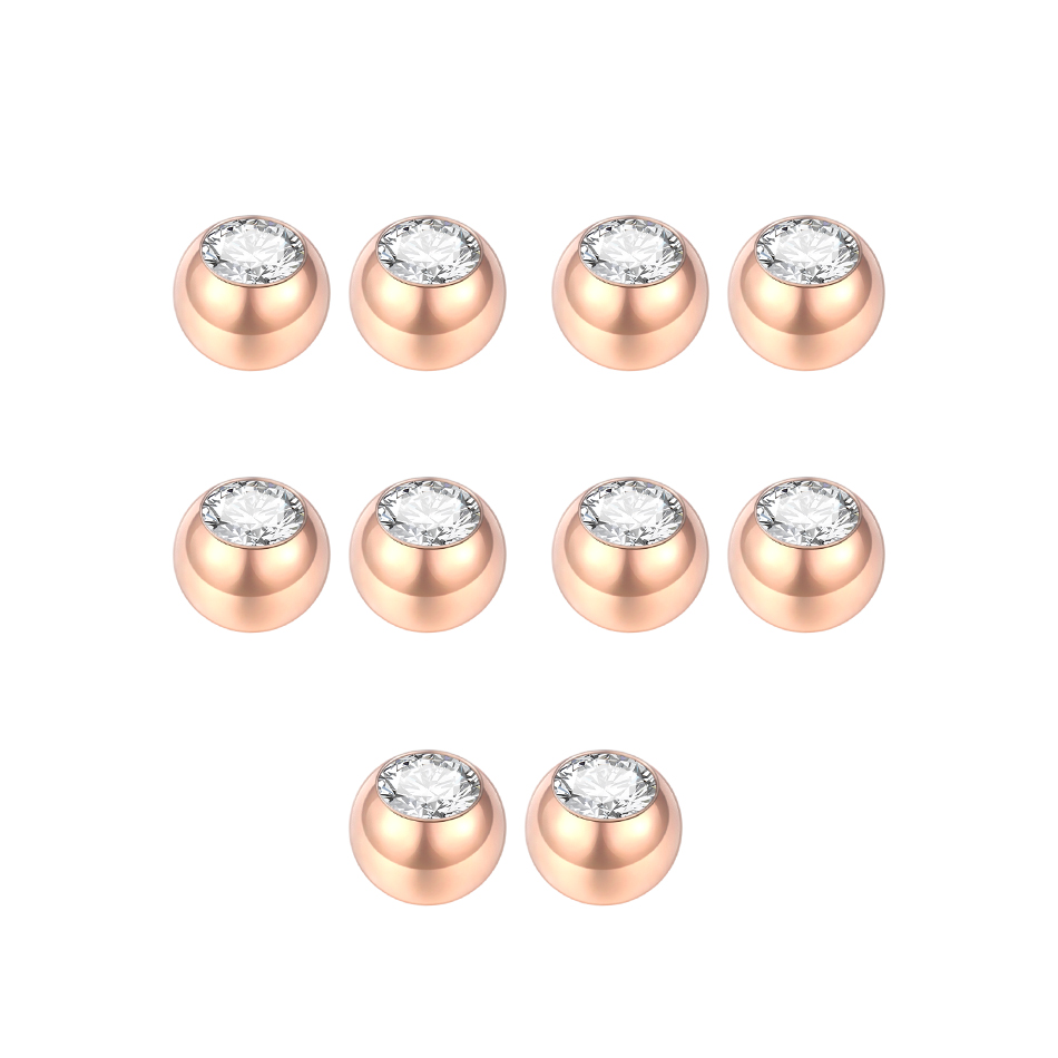 10 Buah Bola Tindik Baja Perma - Body Jewelry Replacement Ball ulasan dan harga