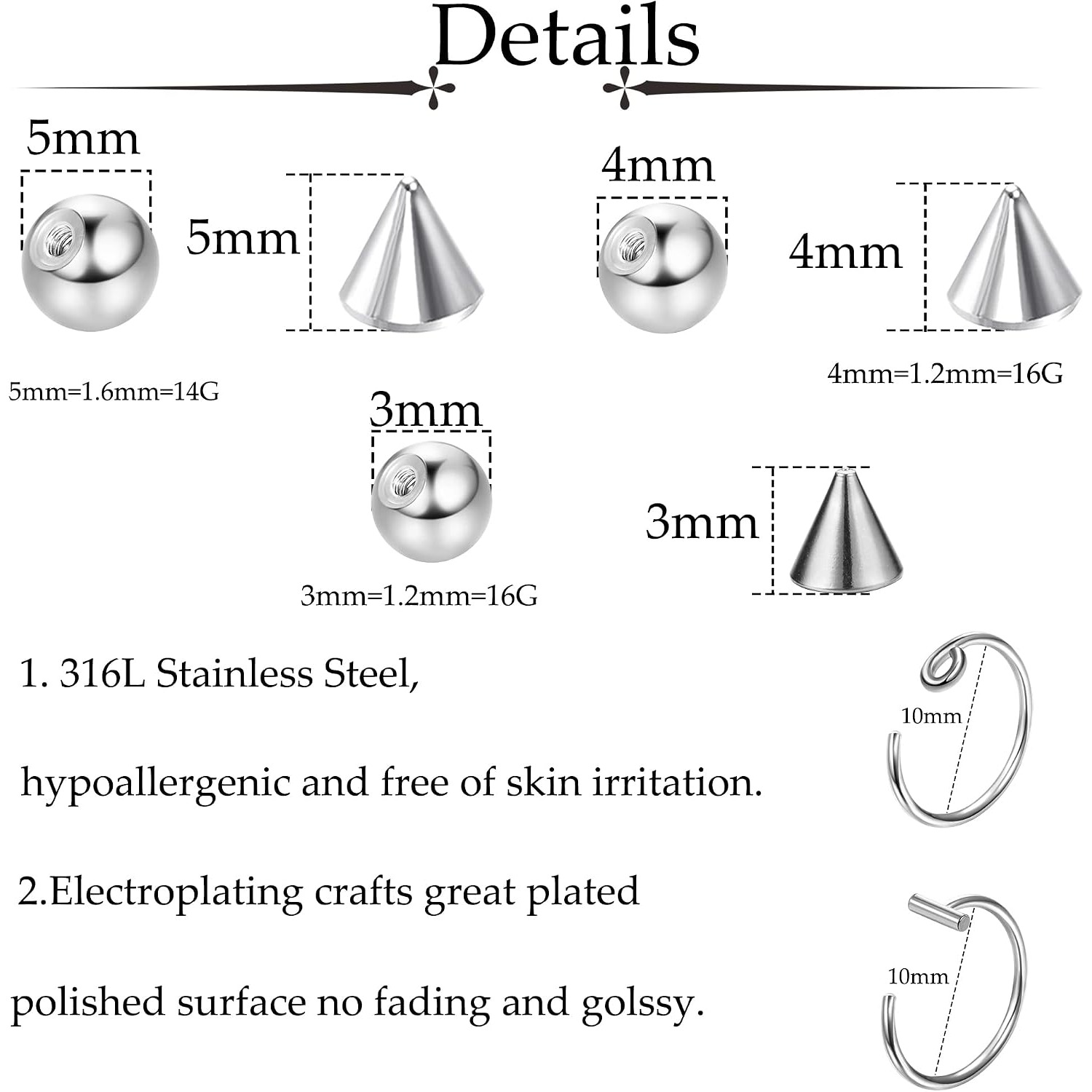 Cincin Alis Palsu Drperfect, A - Body Jewelry Replacement Ball ulasan dan harga