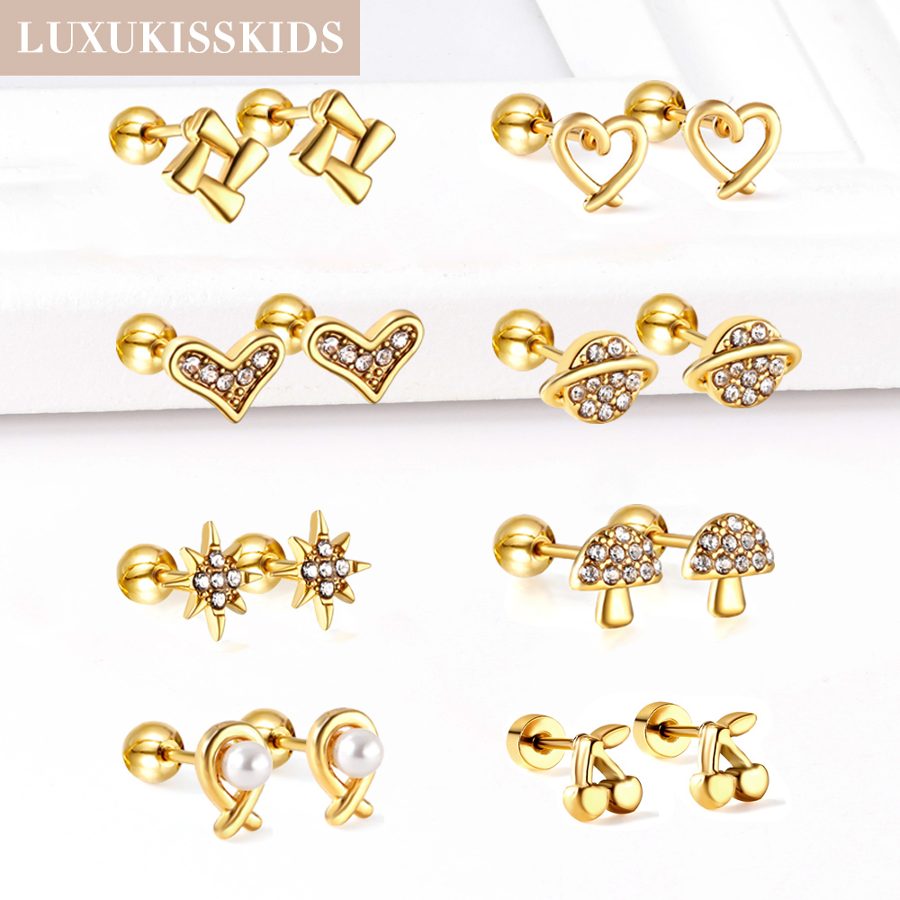 LUXUKISSKIDS 1 pasang perhiasa - Body Jewelry Surgical Steel ulasan dan harga